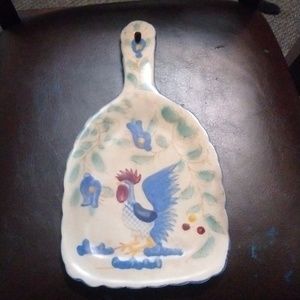 Rooster spoon plate